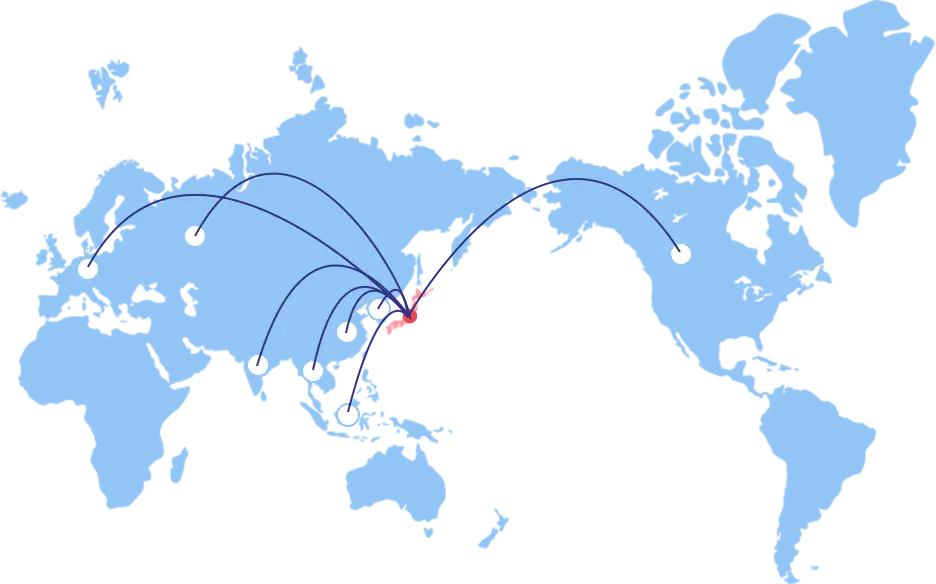 世界7カ国12ヶ所に営業・製造拠点を展開